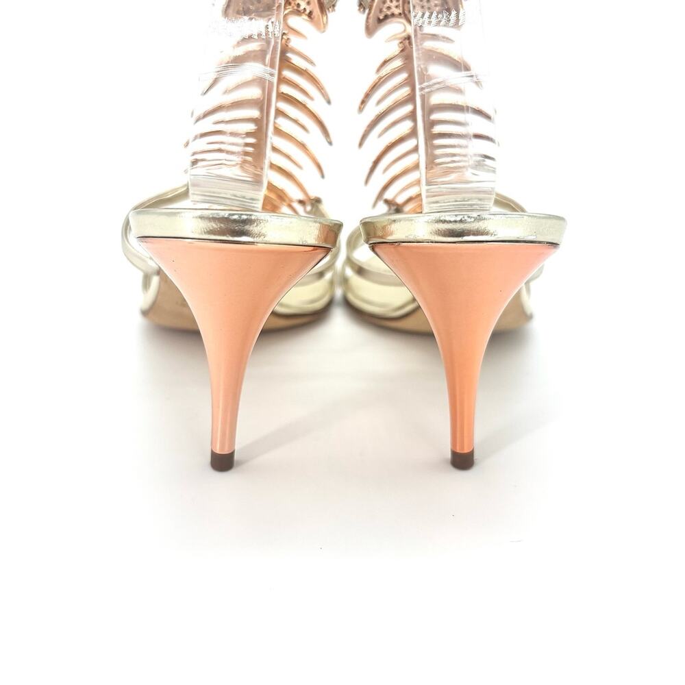 Giuseppe Zanotti Fishbone Crystals Pirana Samantha Jones Heeled Sandals 36.5 - Picture 7 of 9